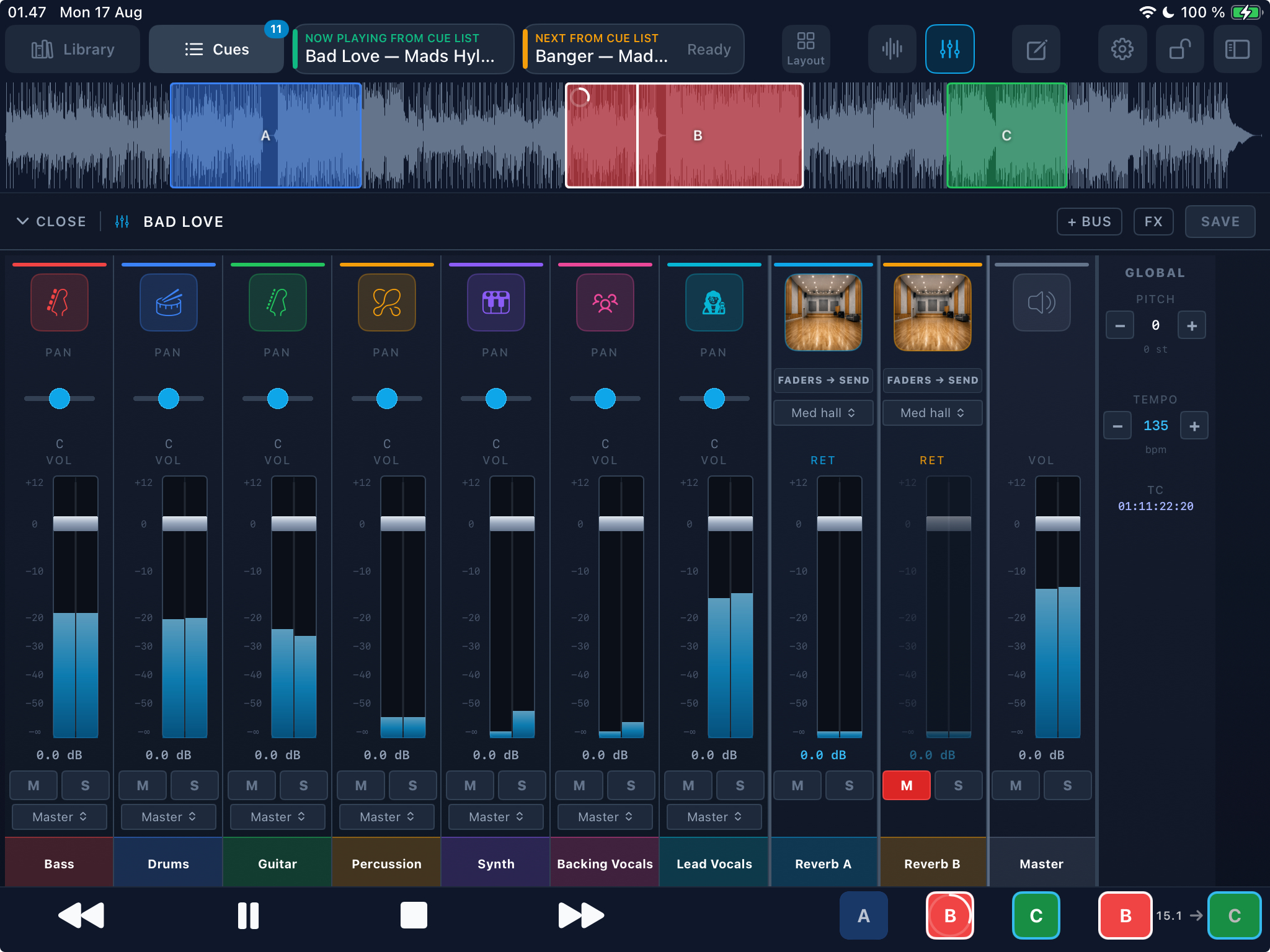 Mixer in BackTrackR