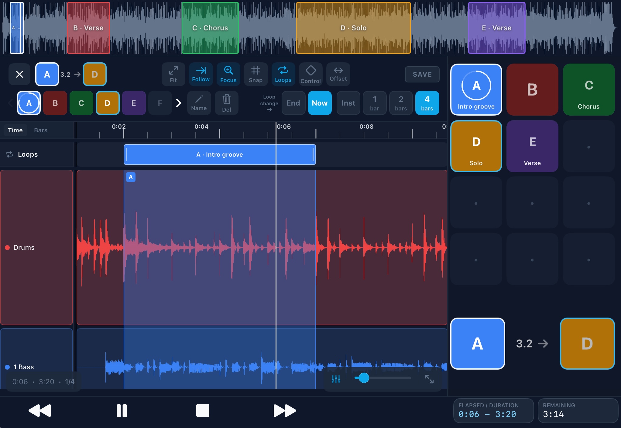 Loops A–L in BackTrackR
